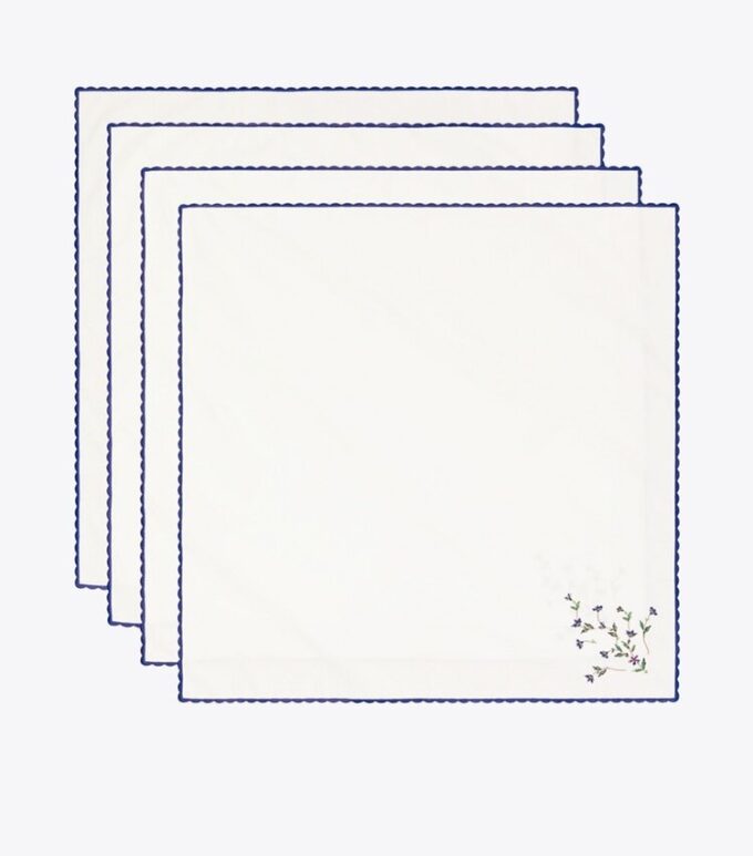 Jolie Fleur bestickte Serviette, 4er-Set Jolie Fleur bestickte Serviette, 4er-Set