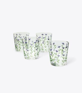 Jolie Fleur Double Old Fashioned Glas, 4er-Set