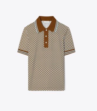 Kariertes Piqué-Polo Kariertes Piqué-Polo