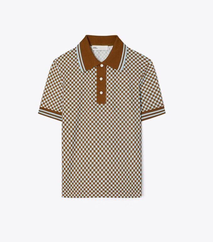 Kariertes Piqué-Polo Kariertes Piqué-Polo