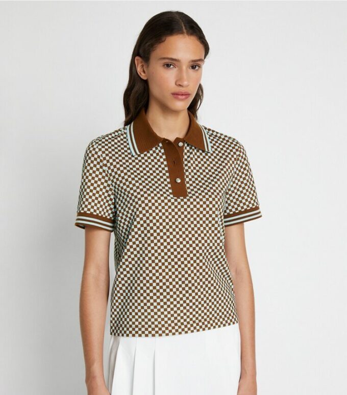 Kariertes Piqué-Polo Kariertes Piqué-Polo