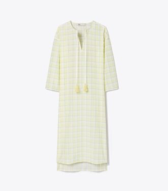 Karo-Kaftan aus Baumwolle