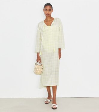 Karo-Kaftan aus Baumwolle