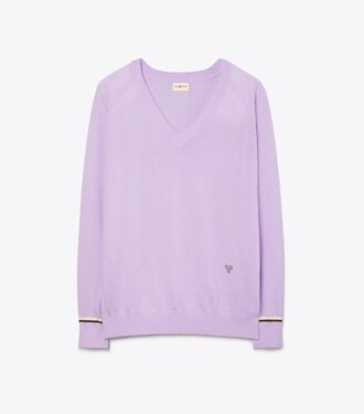 Kaschmirpullover mit V-Ausschnitt