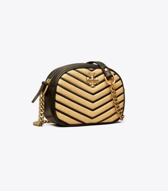 Kira Chevron Soft Straw Kleine Kameratasche
