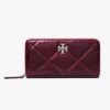 Kira Diamond Quilt Distressed Zip Continental Wallet