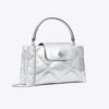 Kira Diamond Quilt Metallic-Handtasche mit Henkel Kira Diamond Quilt Metallic-Handtasche mit Henkel