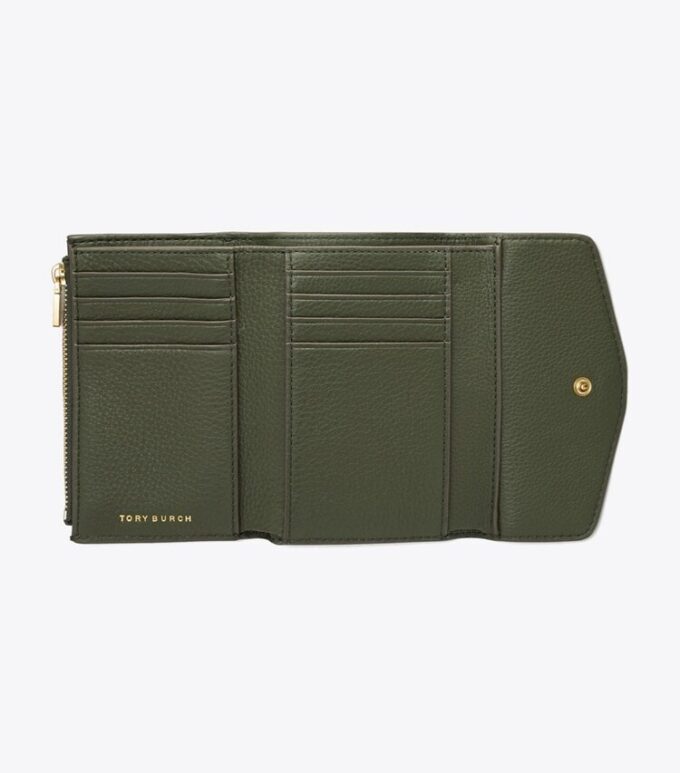 Kira Pebbled Medium Flap Wallet