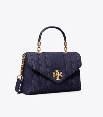 Kira Quilted Denim Small Satchel