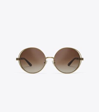 Kira Stripe Open-Wire Runde Sonnenbrille