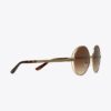 Kira Stripe Open-Wire Runde Sonnenbrille Kira Stripe Open-Wire Runde Sonnenbrille
