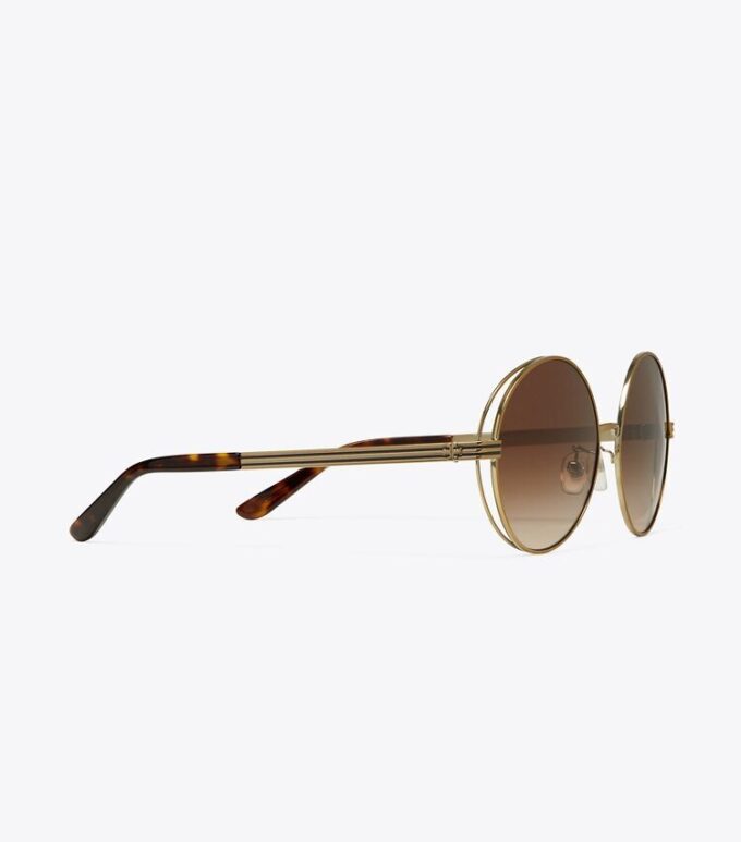 Kira Stripe Open-Wire Runde Sonnenbrille Kira Stripe Open-Wire Runde Sonnenbrille