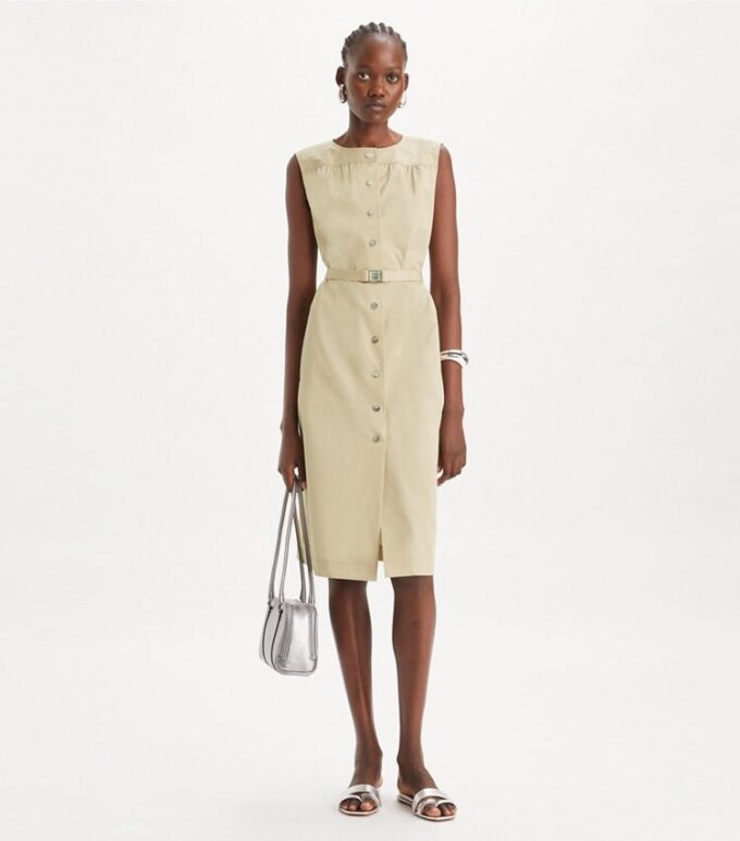 Kleid aus Baumwollpopeline Kleid aus Baumwollpopeline