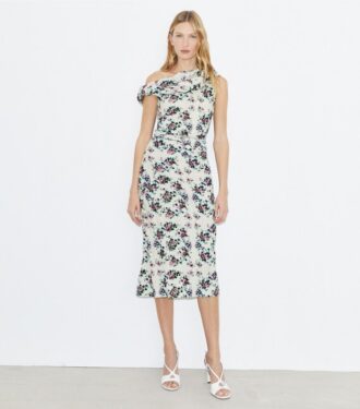 Kleid aus gedrehtem Baumwollsamt