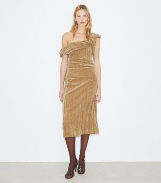 Kleid aus gedrehtem Baumwollsamt