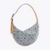 Kleine Ballon-Tasche aus Denim mit T Monogram Kleine Ballon-Tasche aus Denim mit T Monogram