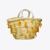 Kleine bestickte Raffia-Tasche Kleine bestickte Raffia-Tasche
