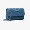 Kleine Fleming Soft Denim Convertible Schultertasche Kleine Fleming Soft Denim Convertible Schultertasche