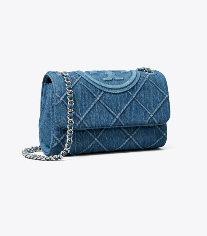 Kleine Fleming Soft Denim Convertible Schultertasche Kleine Fleming Soft Denim Convertible Schultertasche