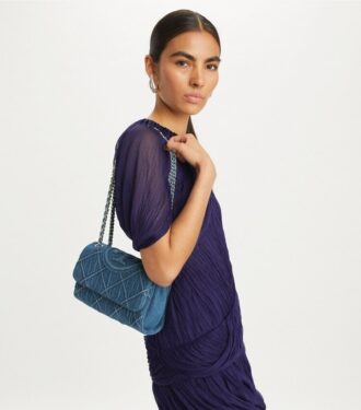 Kleine Fleming Soft Denim Convertible Schultertasche