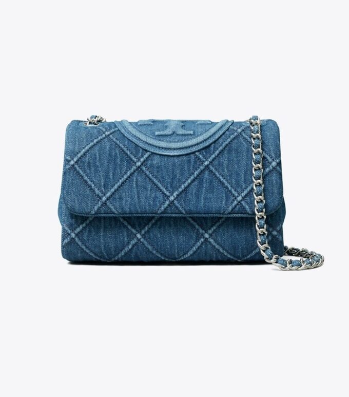 Kleine Fleming Soft Denim Convertible Schultertasche Kleine Fleming Soft Denim Convertible Schultertasche