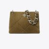 Kleine Kira Diamond Quilt Suede Schultertasche Kleine Kira Diamond Quilt Suede Schultertasche
