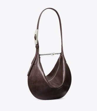 Kleine Leder-Ballon-Tasche
