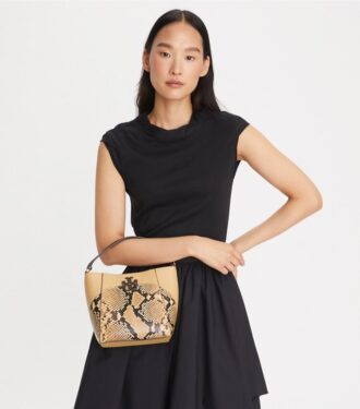 Kleine McGraw Bucket Bag mit Schlangenprägung