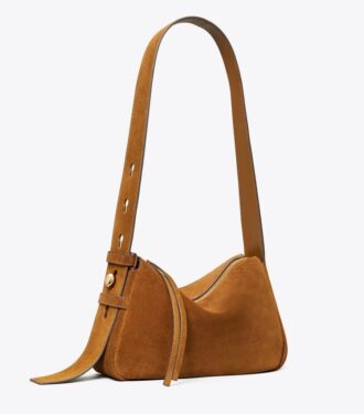 Kleine Romy-Schultertasche aus Wildleder