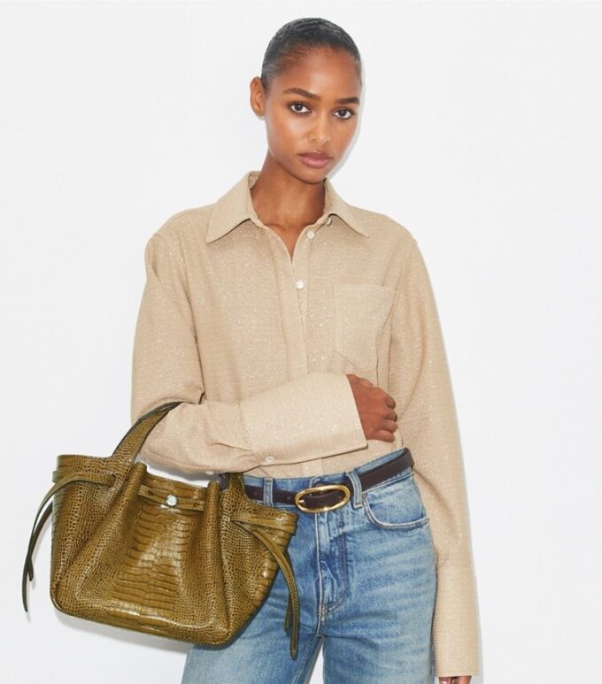 Kleine Romy-Tasche mit Krokodilprägung Kleine Romy-Tasche mit Krokodilprägung