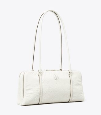 Kleine Satchel aus geknittertem Leder in Marshmallow Kleine Satchel aus geknittertem Leder in Marshmallow
