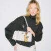Kleine Satchel aus geknittertem Leder in Marshmallow Kleine Satchel aus geknittertem Leder in Marshmallow