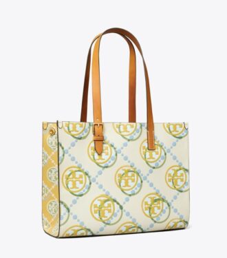 Kleine T Monogram Contrast Embossed Tote