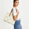 Kleine T Monogram Contrast Embossed Tote Kleine T Monogram Contrast Embossed Tote