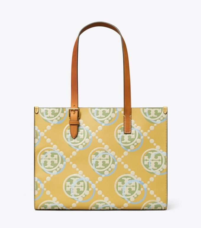 Kleine T Monogram Contrast Embossed Tote Kleine T Monogram Contrast Embossed Tote