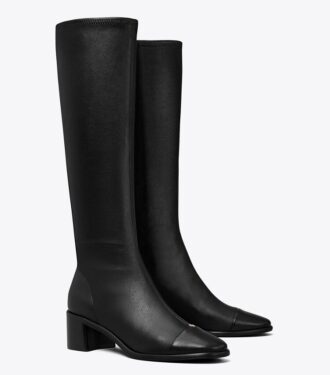 Kniehoher Stiefel mit Zehenkappe