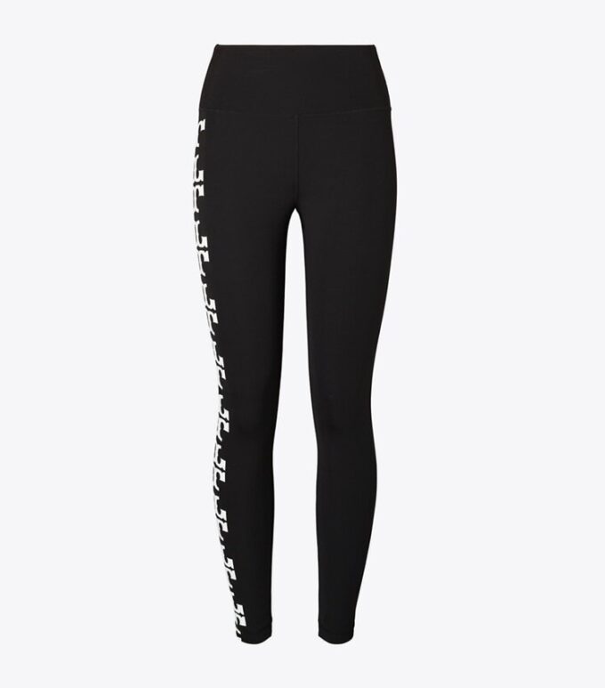Kompressions-Leggings mit reflektierendem Logo, 7/8-Länge Kompressions-Leggings mit reflektierendem Logo, 7/8-Länge