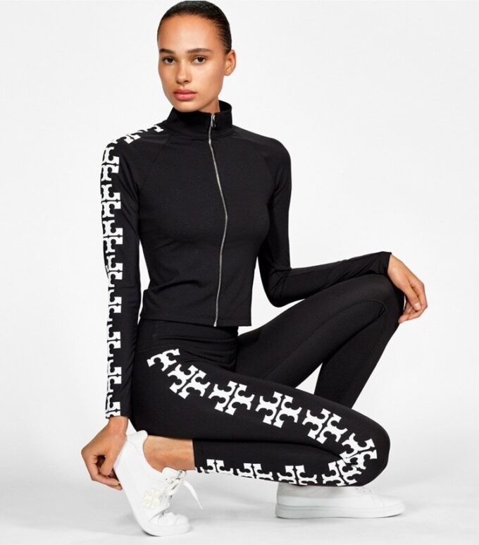 Kompressions-Leggings mit reflektierendem Logo, 7/8-Länge Kompressions-Leggings mit reflektierendem Logo, 7/8-Länge