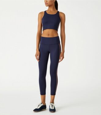 Hoch geschnittene, federleichte 7/8-Leggings mit Paspelierung