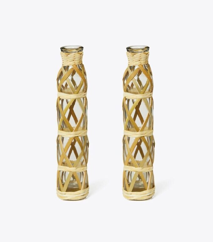 Korbgeflochtene Vase, 2er-Set Korbgeflochtene Vase, 2er-Set