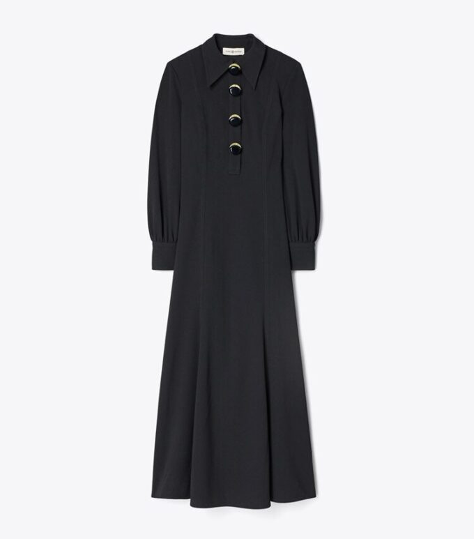 Krepp-Hemdkleid mit mehreren Knöpfen Krepp-Hemdkleid mit mehreren Knöpfen