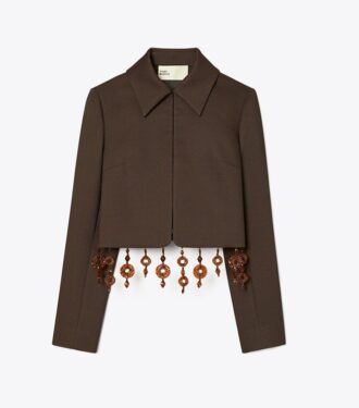 Kurze Crêpe-Jacke