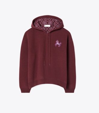 Kurzer Hoodie aus Wolle