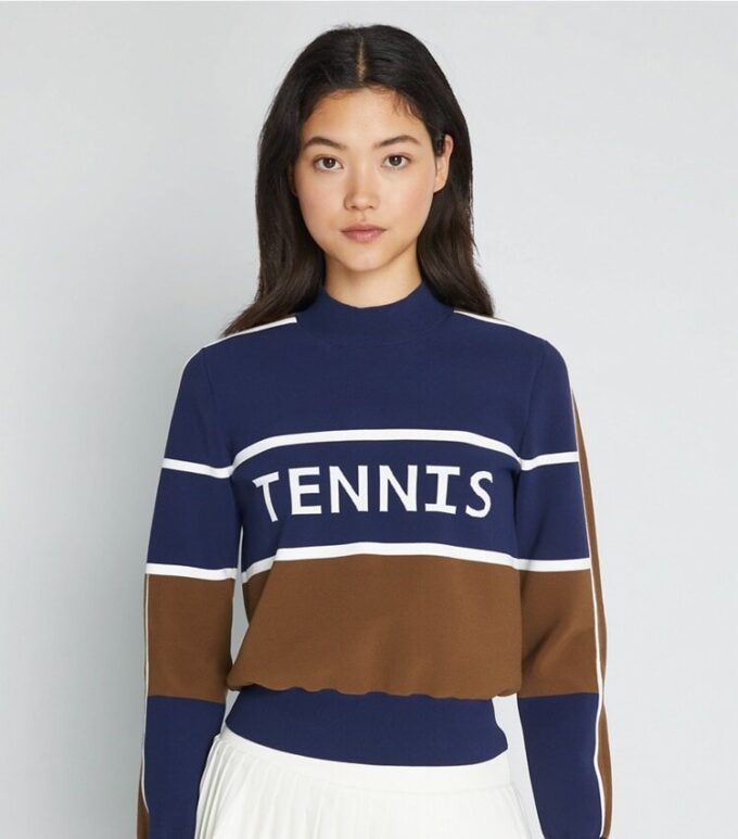 Kurzer Tennis-Pullover aus Tech-Nylon Kurzer Tennis-Pullover aus Tech-Nylon