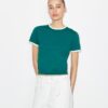 Kurzärmeliger Pullover mit Kontrastbesatz Kurzärmeliger Pullover mit Kontrastbesatz