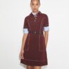 Kurzärmeliges Golfkleid mit Ziernähten Kurzärmeliges Golfkleid mit Ziernähten