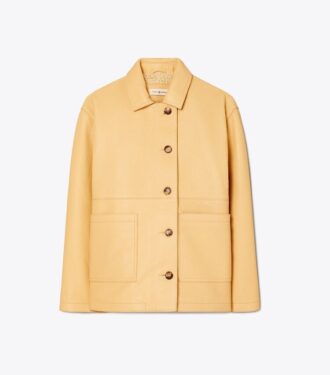 Leder-Barnjacke