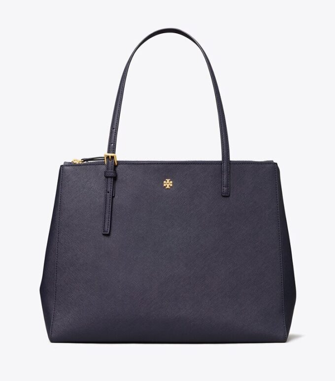 Leder-Tasche mit doppeltem Reißverschluss