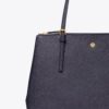 Leder-Tasche mit doppeltem Reißverschluss