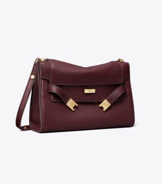 Lee Radziwill Schultertasche mit genarbtem Leder